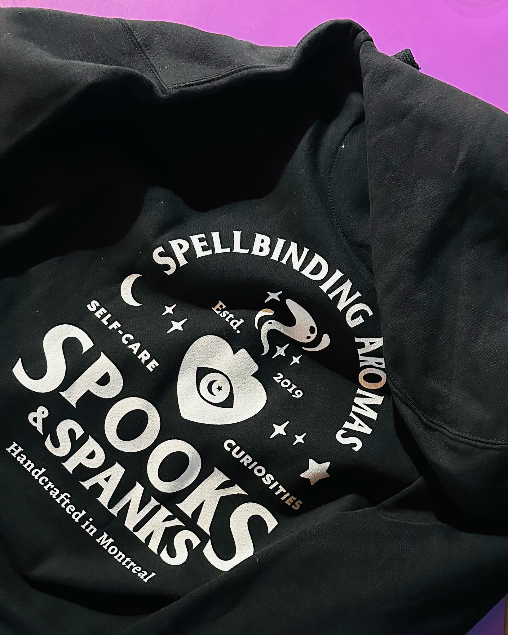 Spellbinding Aromas embroidered + printed hoodie