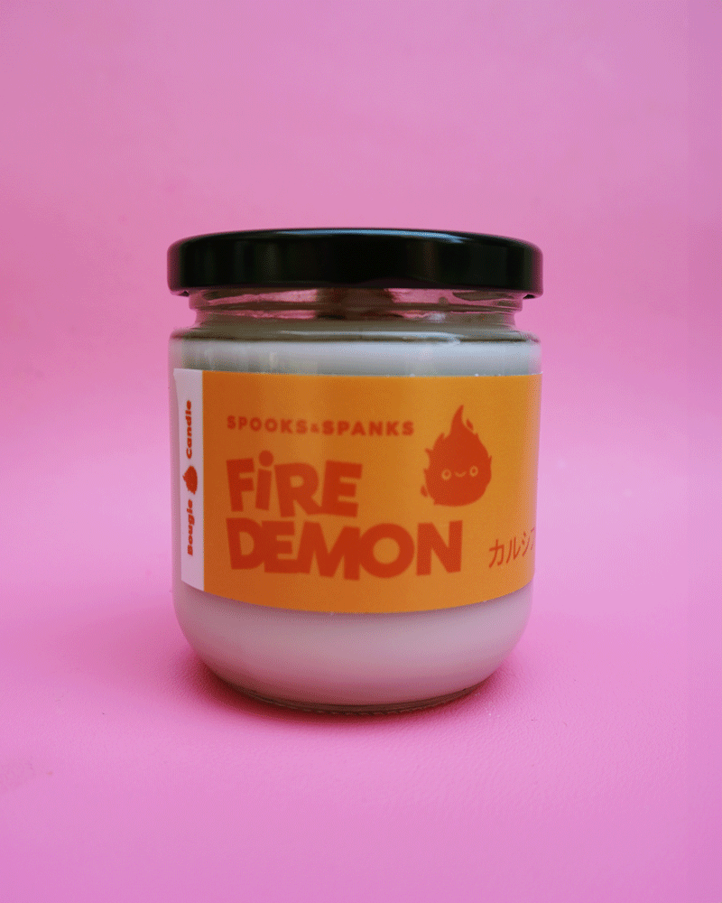 Fire Demon Bougie Charmée  - Feu de Bois + Framboise + Vanille