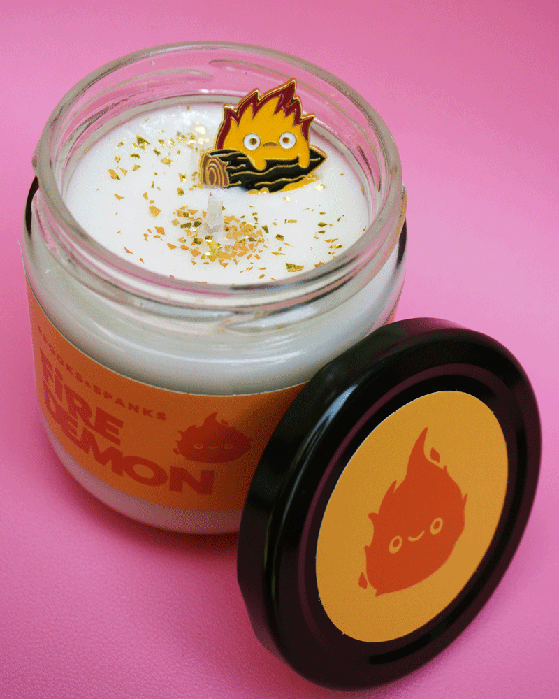 Fire Demon Charmed Candle - Woodfire + Raspberry + Vanilla