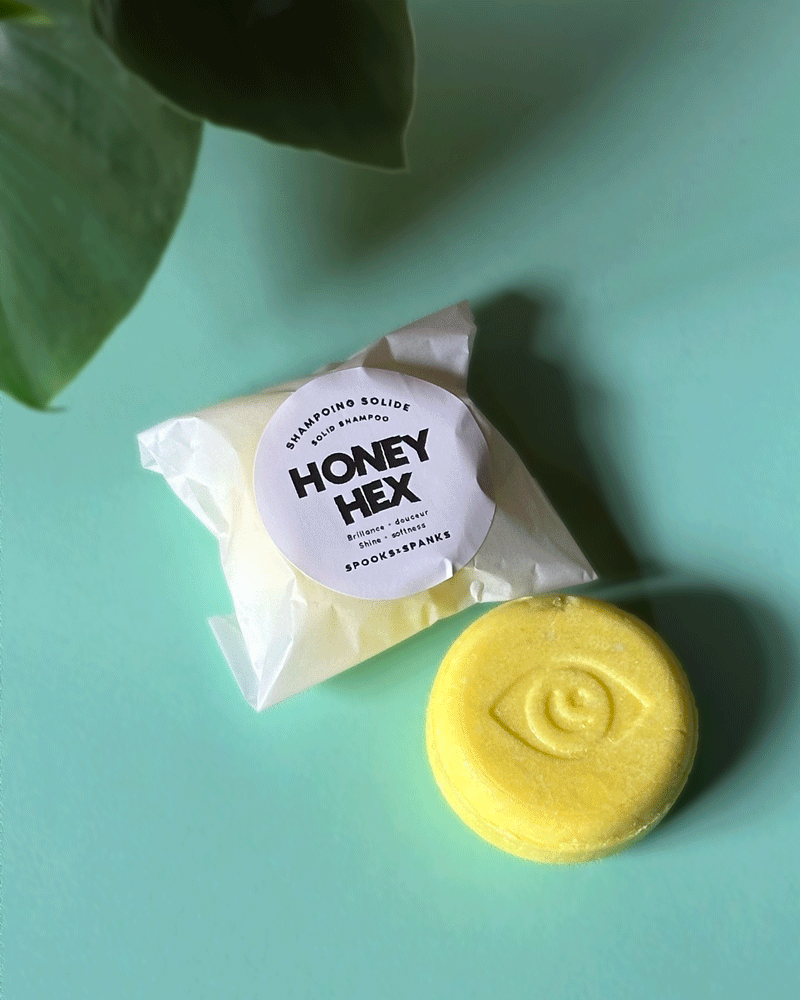 Barre de shampooing solide Honey Hex