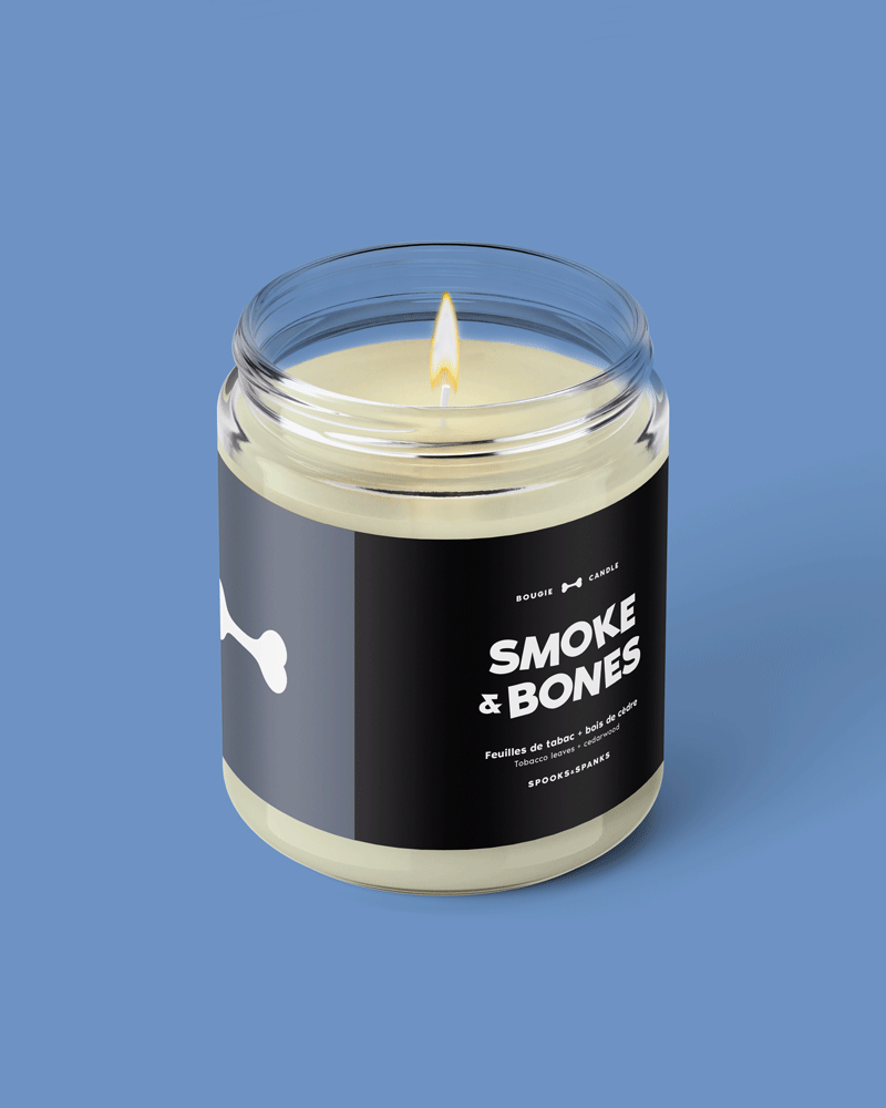 Smoke & Bones Candle - Tobacco Leaves + Cedar + Tonka + Bourbon